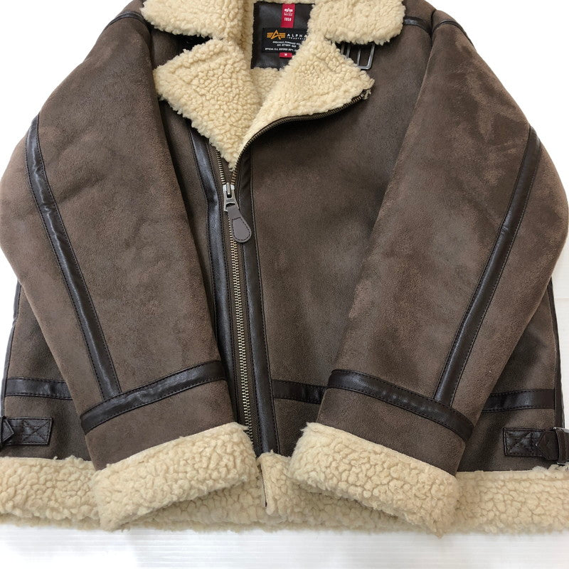 【中古品】【レディース】  ALPHA INDUSTRIES アルファインダストリーズ FAKE MOUTON JACKET TA7132 フェイク ムートンジャケット アウター 145-250306-kk-37-tei サイズ：M カラー：ブラウン 万代Net店