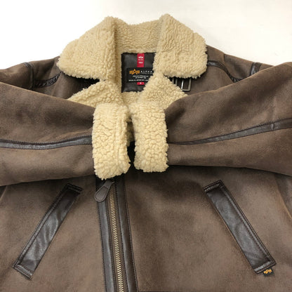 【中古品】【レディース】  ALPHA INDUSTRIES アルファインダストリーズ FAKE MOUTON JACKET TA7132 フェイク ムートンジャケット アウター 145-250306-kk-37-tei サイズ：M カラー：ブラウン 万代Net店