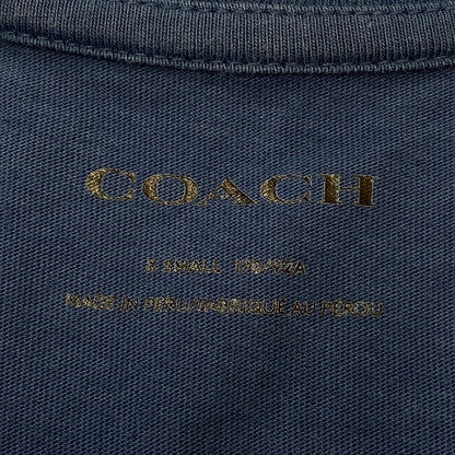 【中古品】【メンズ】 COACH コーチ SIGNATURE TAPE TEE C5234 シグネチャー テープ Tシャツ 半袖 トップス 141-250417-kk-09-tei サイズ：XS カラー：ブルー 万代Net店