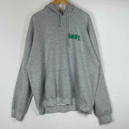 【中古品】【メンズ】 CHILLAX チラックス × SURF サート 別注コラボ LOGO HOODIE ロゴ フーディ 長袖 トップス プルオーバーパーカー 145-260720-sa-14-tei サイズ：XL カラー：グレー 万代Net店