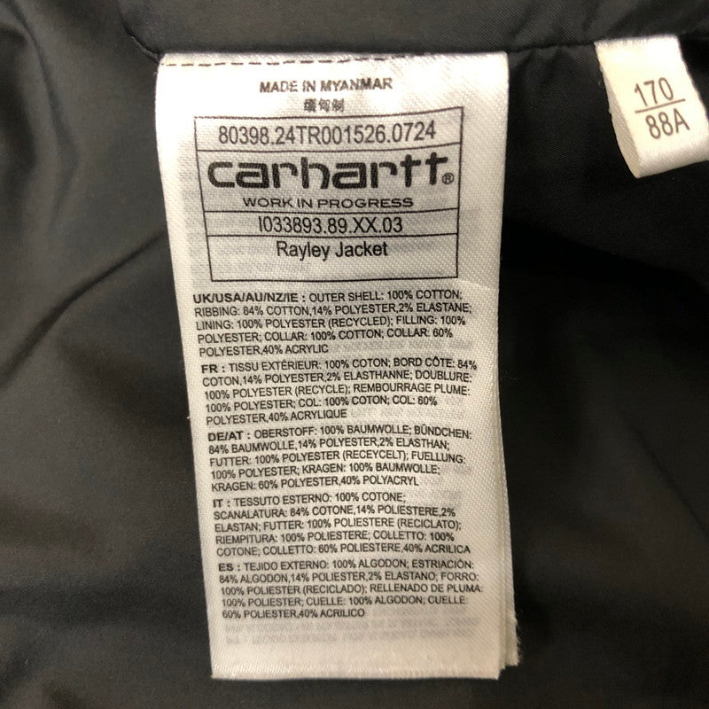【中古品】【メンズ】  Carhartt WIP カーハート ワークインプログレス RAYLEY JACKET I033893 レイリージャケット アウター 中綿ジャケット 145-250212-kk-43-tei サイズ：S カラー：ブラック 万代Net店