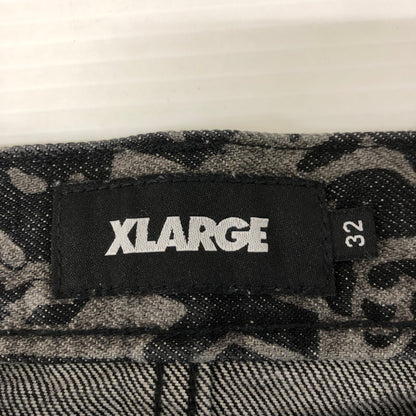 【中古品】【メンズ】 XLARGE エクストララージ 24AW DISCHARGE PRINT DENIM PANTS 101244031001 ディスチャージ プリント デニムパンツ ボトムス 153-250221-kk-15-tei サイズ：32 カラー：ブラック 万代Net店