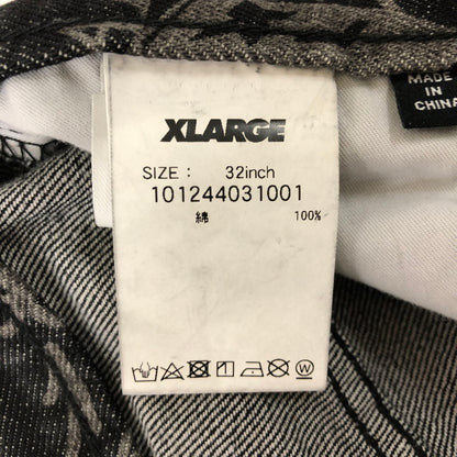 【中古品】【メンズ】 XLARGE エクストララージ 24AW DISCHARGE PRINT DENIM PANTS 101244031001 ディスチャージ プリント デニムパンツ ボトムス 153-250221-kk-15-tei サイズ：32 カラー：ブラック 万代Net店