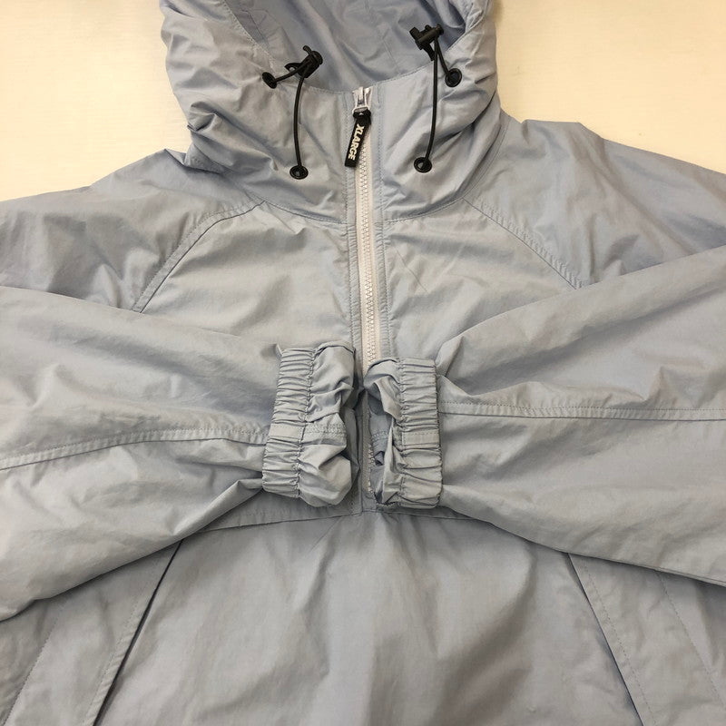 【中古品】【メンズ】 XLARGE エクストララージ PULLOVER HOODED RAGLAN JACKET 101251021004 プルオーバー フーデット ラグラン ジャケット ライトアウター 142-250417-yo-24-tei サイズ：M カラー：ライトブルー 万代Net店