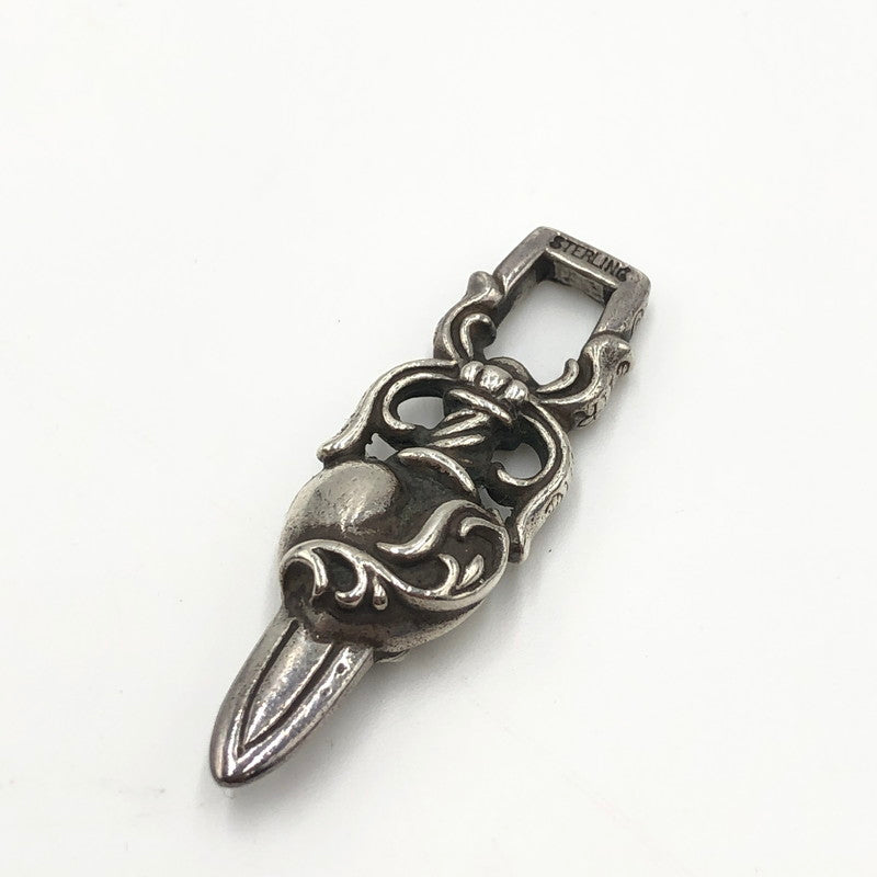 【中古品】【メンズ】 CHROME HEARTS クロムハーツ DAGGER HEART ダガーハート ペンダントトップ アクセサリー 190-250215-kk-07-tei カラー：シルバー 万代Net店