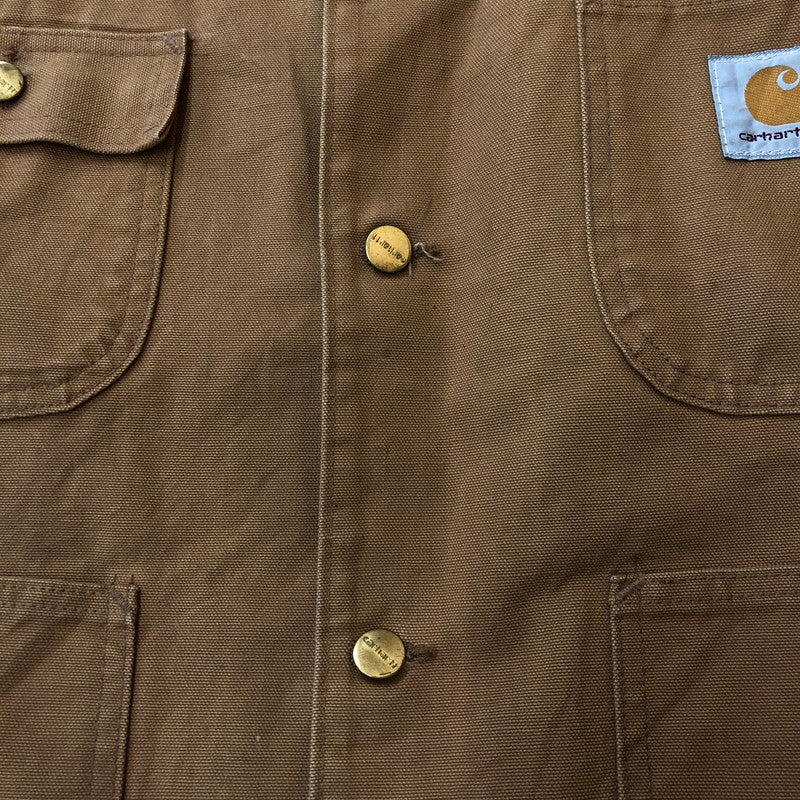 【中古品】【メンズ】 Carhartt カーハート 90's DUCK CHORE COAT 90年代 ダック チョアコート アウター 145-250212-kk-44-tei サイズ：表記無し 下記参照 カラー：ブラウン 万代Net店