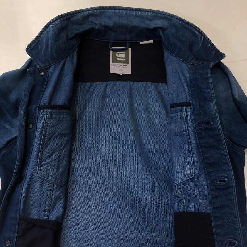 【中古品】【メンズ】 G-STAR RAW ジースターロウ SLIM TAILOR JKT 82611B 5189 71 スリムテーラージャケット ライトアウター デニムジャケット 141-250421-kk-05-tei サイズ：M カラー：インディゴ 万代Net店