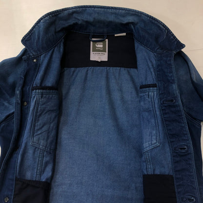 【中古品】【メンズ】 G-STAR RAW ジースターロウ SLIM TAILOR JKT 82611B 5189 71 スリムテーラージャケット ライトアウター デニムジャケット 141-250421-kk-05-tei サイズ：M カラー：インディゴ 万代Net店