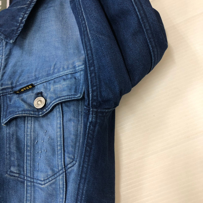 【中古品】【メンズ】 G-STAR RAW ジースターロウ SLIM TAILOR JKT 82611B 5189 71 スリムテーラージャケット ライトアウター デニムジャケット 141-250421-kk-05-tei サイズ：M カラー：インディゴ 万代Net店