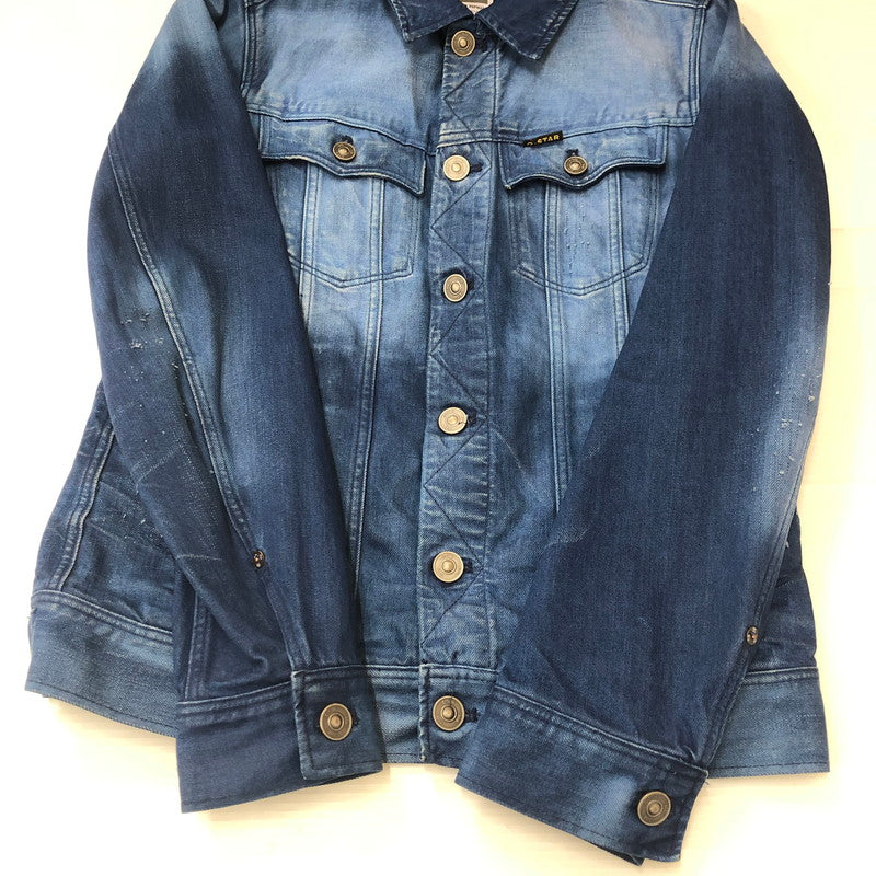 【中古品】【メンズ】 G-STAR RAW ジースターロウ SLIM TAILOR JKT 82611B 5189 71 スリムテーラージャケット ライトアウター デニムジャケット 141-250421-kk-05-tei サイズ：M カラー：インディゴ 万代Net店
