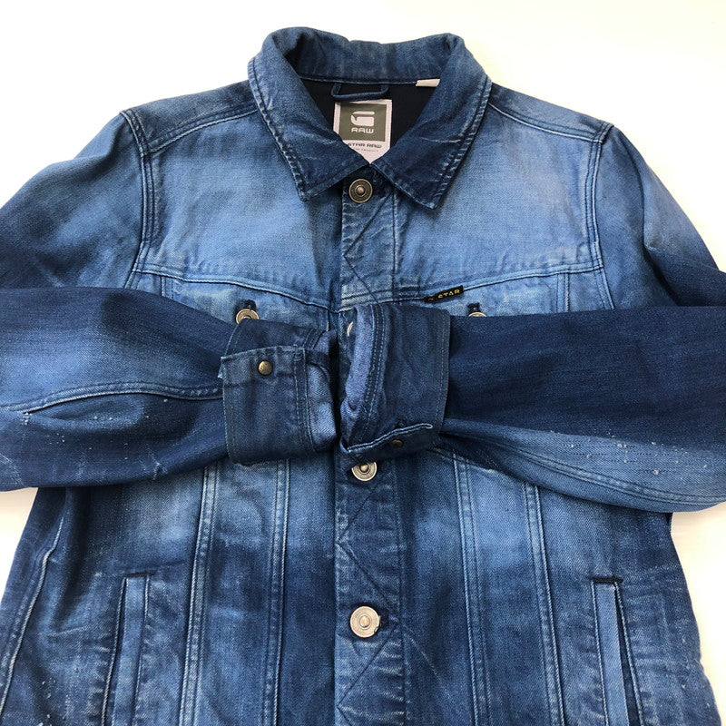 【中古品】【メンズ】 G-STAR RAW ジースターロウ SLIM TAILOR JKT 82611B 5189 71 スリムテーラージャケット ライトアウター デニムジャケット 141-250421-kk-05-tei サイズ：M カラー：インディゴ 万代Net店