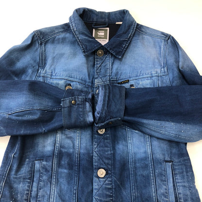 【中古品】【メンズ】 G-STAR RAW ジースターロウ SLIM TAILOR JKT 82611B 5189 71 スリムテーラージャケット ライトアウター デニムジャケット 141-250421-kk-05-tei サイズ：M カラー：インディゴ 万代Net店