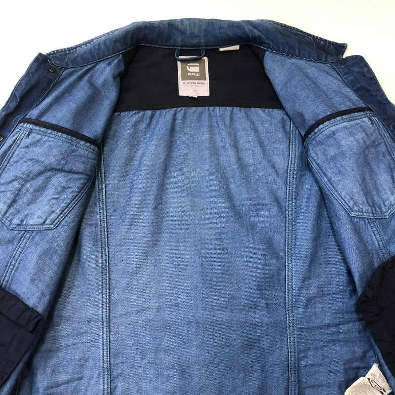 【中古品】【メンズ】 G-STAR RAW ジースターロウ SLIM TAILOR JKT 82611B 5189 71 スリムテーラージャケット ライトアウター デニムジャケット 141-250421-kk-05-tei サイズ：M カラー：インディゴ 万代Net店