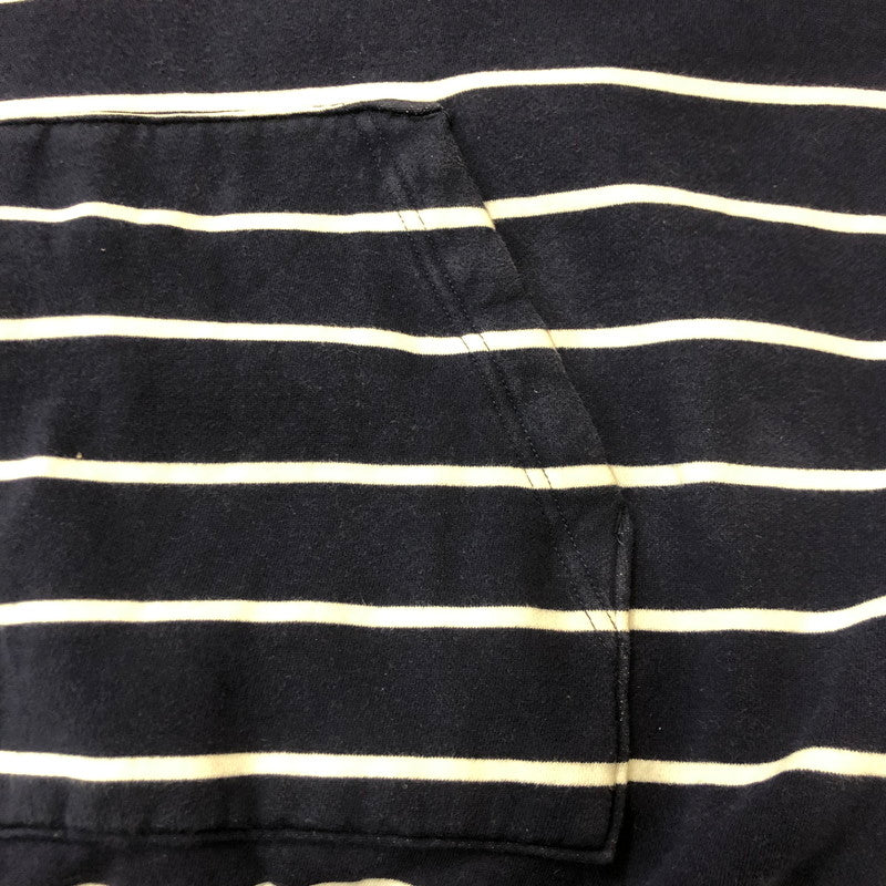 【中古品】【メンズ】 Polo by Ralph Lauren ポロバイラルフローレン PULLOVER BORDER PARKA プルオーバー ボーダー パーカー 長袖 トップス 147-250621-yo-23-tei サイズ：L カラー：ネイビー 万代Net店