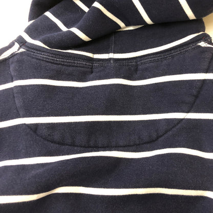 【中古品】【メンズ】 Polo by Ralph Lauren ポロバイラルフローレン PULLOVER BORDER PARKA プルオーバー ボーダー パーカー 長袖 トップス 147-250621-yo-23-tei サイズ：L カラー：ネイビー 万代Net店
