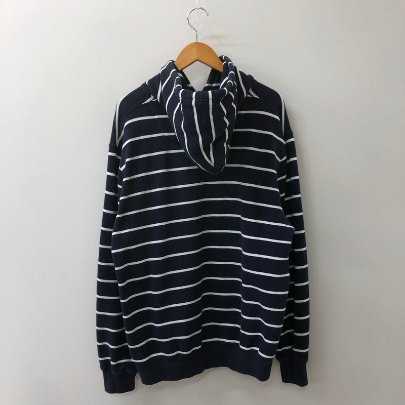【中古品】【メンズ】 Polo by Ralph Lauren ポロバイラルフローレン PULLOVER BORDER PARKA プルオーバー ボーダー パーカー 長袖 トップス 147-250621-yo-23-tei サイズ：L カラー：ネイビー 万代Net店