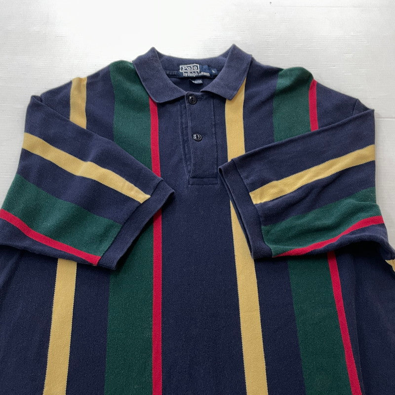 【中古品】【メンズ】 RALPH LAUREN ラルフ ローレン LAGER SHIRT ラガー シャツ 半袖 トップス 147-260801-sa-11-tei サイズ：L カラー：ストライプ 万代Net店