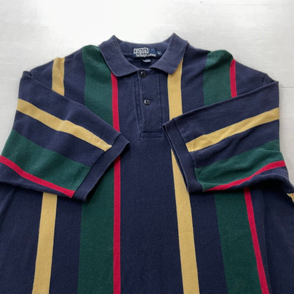 【中古品】【メンズ】 RALPH LAUREN ラルフ ローレン LAGER SHIRT ラガー シャツ 半袖 トップス 147-260801-sa-11-tei サイズ：L カラー：ストライプ 万代Net店