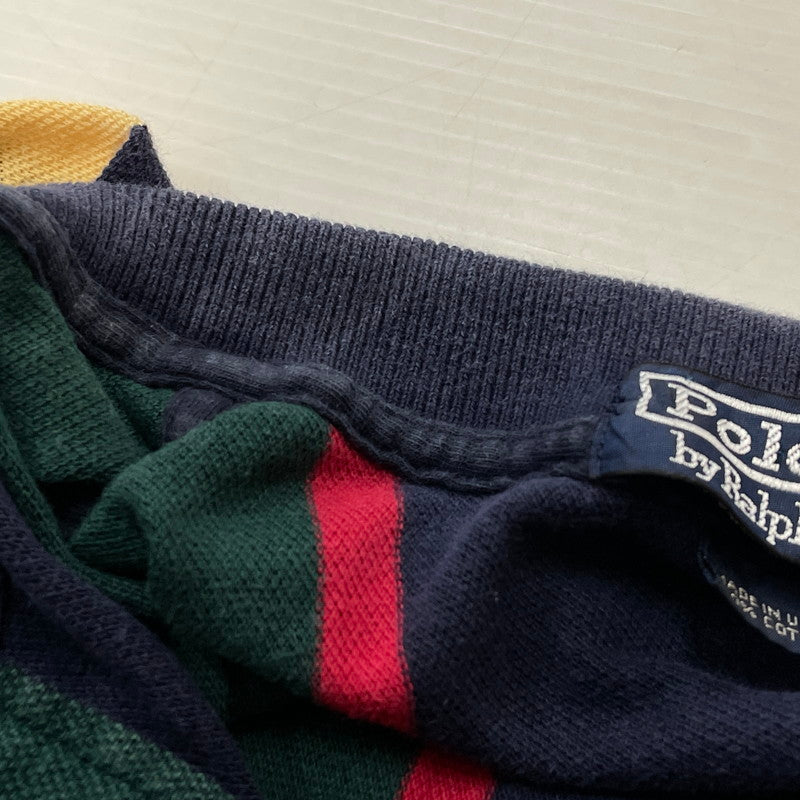 【中古品】【メンズ】 RALPH LAUREN ラルフ ローレン LAGER SHIRT ラガー シャツ 半袖 トップス 147-260801-sa-11-tei サイズ：L カラー：ストライプ 万代Net店