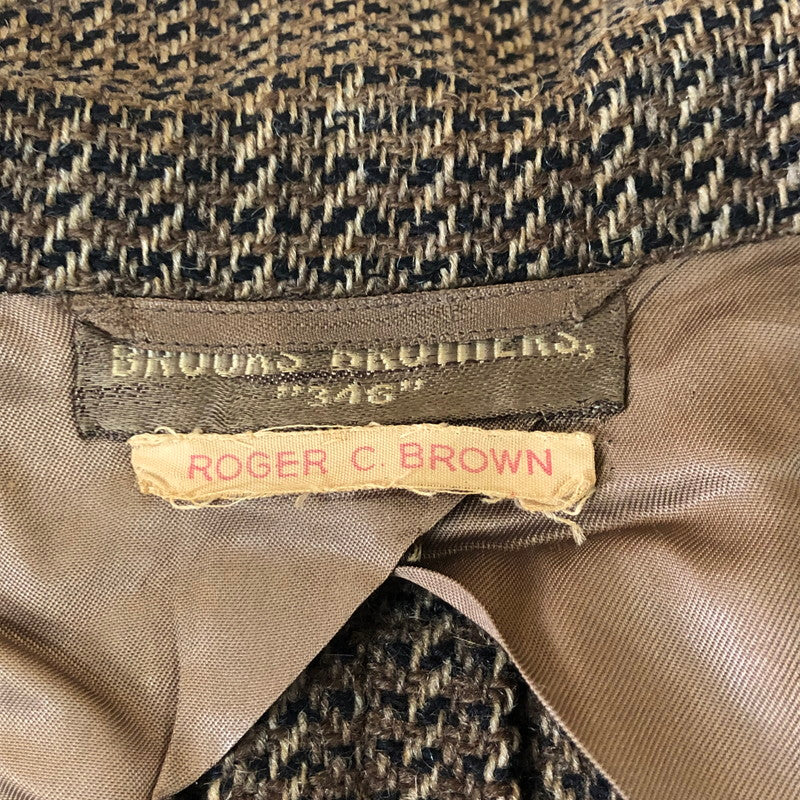 【中古品】【メンズ】 Brooks Brothers ブルックスブラザーズ HARRIS TWEED JACKET ハリス ツイード ジャケット ライトアウター 147-251021-ks-19-tei サイズ：不明 カラー：ブラウン 万代Net店