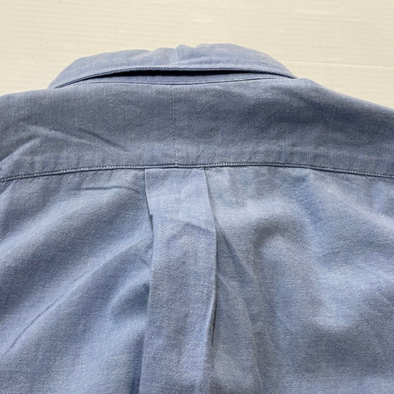 【現状渡し品】【メンズ】 POLO COUNTRY RALPHLAUREN ポロ カントリー ラルフローレン S/S BUTTON DOWN SHIRT ショートスリーブ ボタン ダウン シャツ 半袖 トップス 147-260714-sa-07-tei サイズ：M カラー：ブルー系 万代Net店