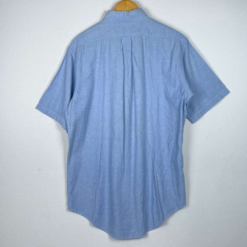 【現状渡し品】【メンズ】 POLO COUNTRY RALPHLAUREN ポロ カントリー ラルフローレン S/S BUTTON DOWN SHIRT ショートスリーブ ボタン ダウン シャツ 半袖 トップス 147-260714-sa-07-tei サイズ：M カラー：ブルー系 万代Net店