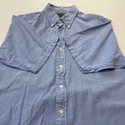 【現状渡し品】【メンズ】 POLO COUNTRY RALPHLAUREN ポロ カントリー ラルフローレン S/S BUTTON DOWN SHIRT ショートスリーブ ボタン ダウン シャツ 半袖 トップス 147-260714-sa-07-tei サイズ：M カラー：ブルー系 万代Net店