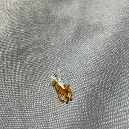 【現状渡し品】【メンズ】 POLO COUNTRY RALPHLAUREN ポロ カントリー ラルフローレン S/S BUTTON DOWN SHIRT ショートスリーブ ボタン ダウン シャツ 半袖 トップス 147-260714-sa-07-tei サイズ：M カラー：ブルー系 万代Net店