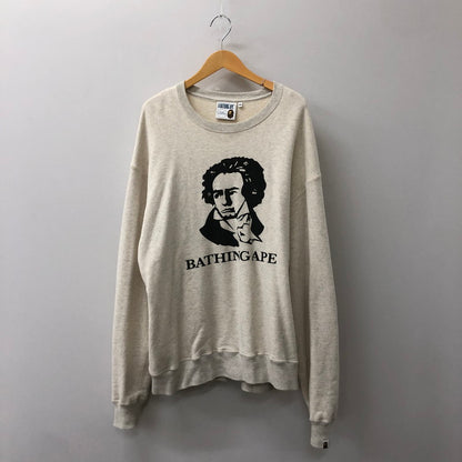 【中古品】【メンズ】 A BATHING APE アベイシングエイプ RELAXED FIT CREW NECK 001SWI701003M リラックスドフィット クルーネック トップス トレーナー 142-250213-kk-05-tei サイズ：2XL カラー：グレー 万代Net店