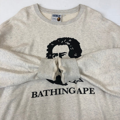 【中古品】【メンズ】 A BATHING APE アベイシングエイプ RELAXED FIT CREW NECK 001SWI701003M リラックスドフィット クルーネック トップス トレーナー 142-250213-kk-05-tei サイズ：2XL カラー：グレー 万代Net店