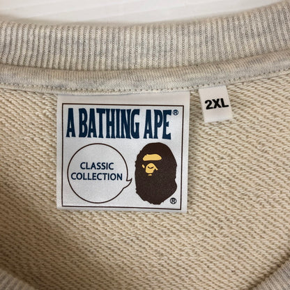 【中古品】【メンズ】 A BATHING APE アベイシングエイプ RELAXED FIT CREW NECK 001SWI701003M リラックスドフィット クルーネック トップス トレーナー 142-250213-kk-05-tei サイズ：2XL カラー：グレー 万代Net店