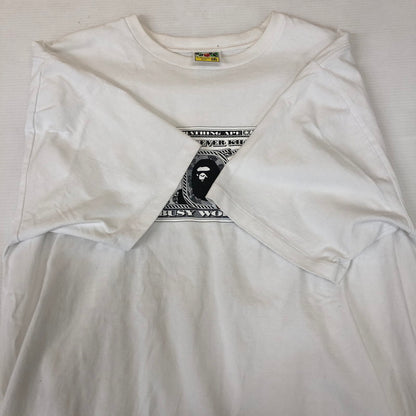 【中古品】【メンズ】 A BATHING APE アベイシングエイプ BAPE DOLLAR CLASSIC TEE 001TEH201009X ベイプダラー クラシック Tシャツ 半袖 トップス 142-250213-kk-11-tei サイズ：2XL カラー：ホワイト 万代Net店