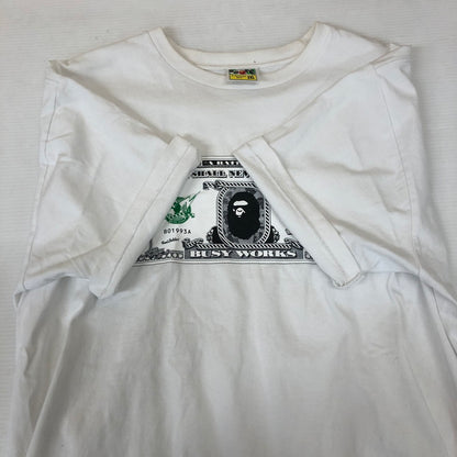 【中古品】【メンズ】 A BATHING APE アベイシングエイプ BAPE DOLLAR CLASSIC TEE 001TEH201009X ベイプダラー クラシック Tシャツ 半袖 トップス 142-250213-kk-11-tei サイズ：2XL カラー：ホワイト 万代Net店