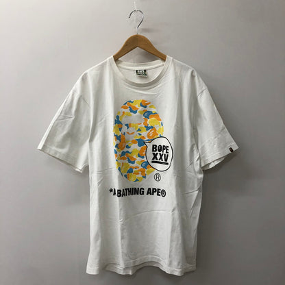 【中古品】【メンズ】 A BATHING APE アベイシングエイプ BAPE STORE SAPPORO XXV APE HEAD TEE ベイプストア サッポロ XXV エイプヘッド Tシャツ 半袖 トップス 142-250213-kk-10-tei サイズ：2XL カラー：ホワイト 万代Net店