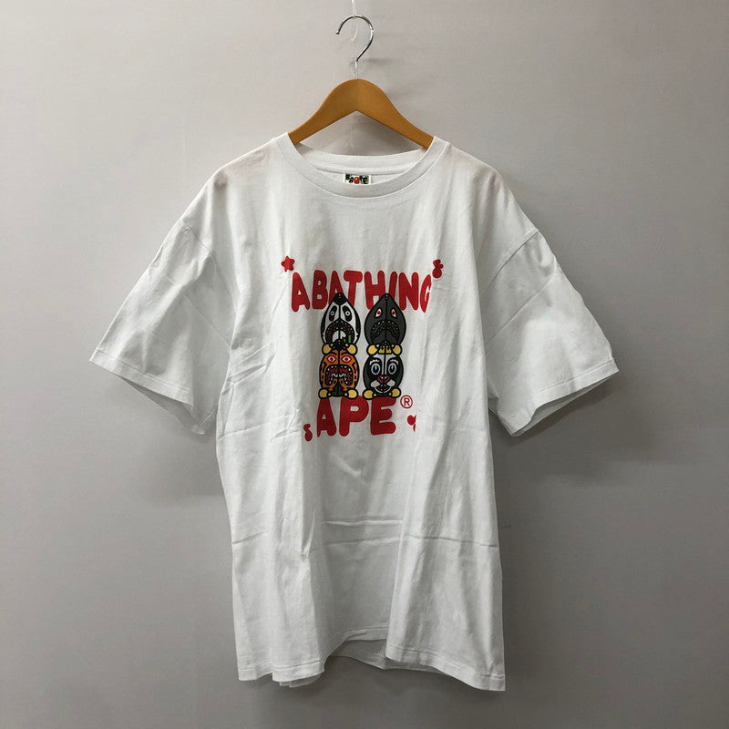 【中古品】【メンズ】 A BATHING APE アベイシングエイプ CLASSIC MILO SHARK #2 TEE 002TEH801014M クラシックマイロ シャーク Tシャツ 半袖 トップス 142-250213-kk-12-tei サイズ：2XL カラー：ホワイト 万代Net店