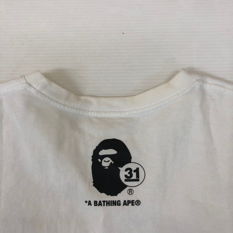 【中古品】【メンズ】 A BATHING APE アベイシングエイプ 31TH ANIVERSARY APE HEAD TEE 001TEK201016F 31周年記念 エイプヘッド Tシャツ 半袖 トップス 142-250213-kk-08-tei サイズ：2XL カラー：ホワイト 万代Net店