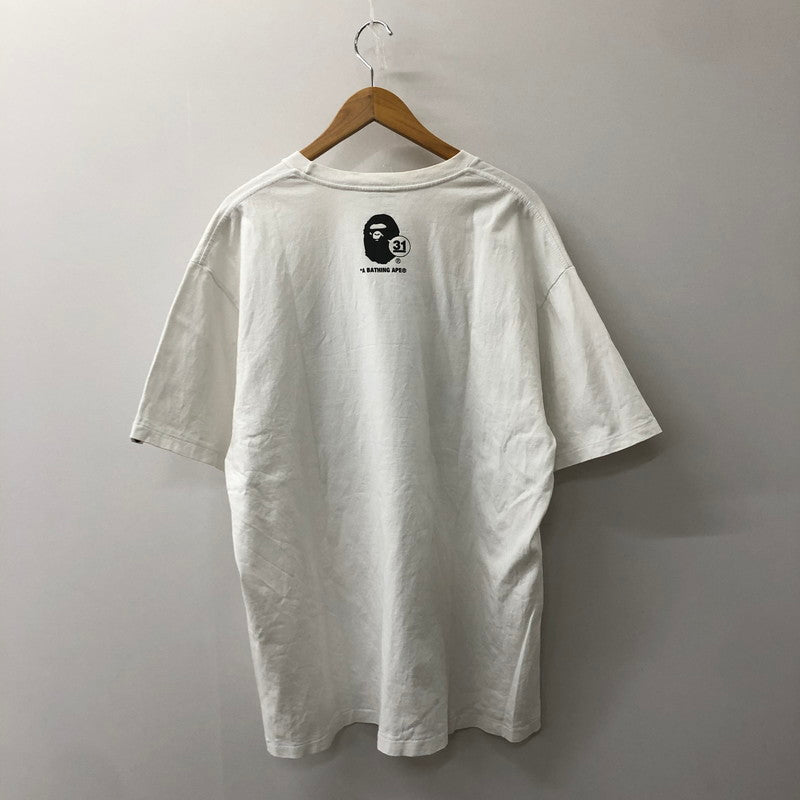 【中古品】【メンズ】 A BATHING APE アベイシングエイプ 31TH ANIVERSARY APE HEAD TEE 001TEK201016F 31周年記念 エイプヘッド Tシャツ 半袖 トップス 142-250213-kk-08-tei サイズ：2XL カラー：ホワイト 万代Net店