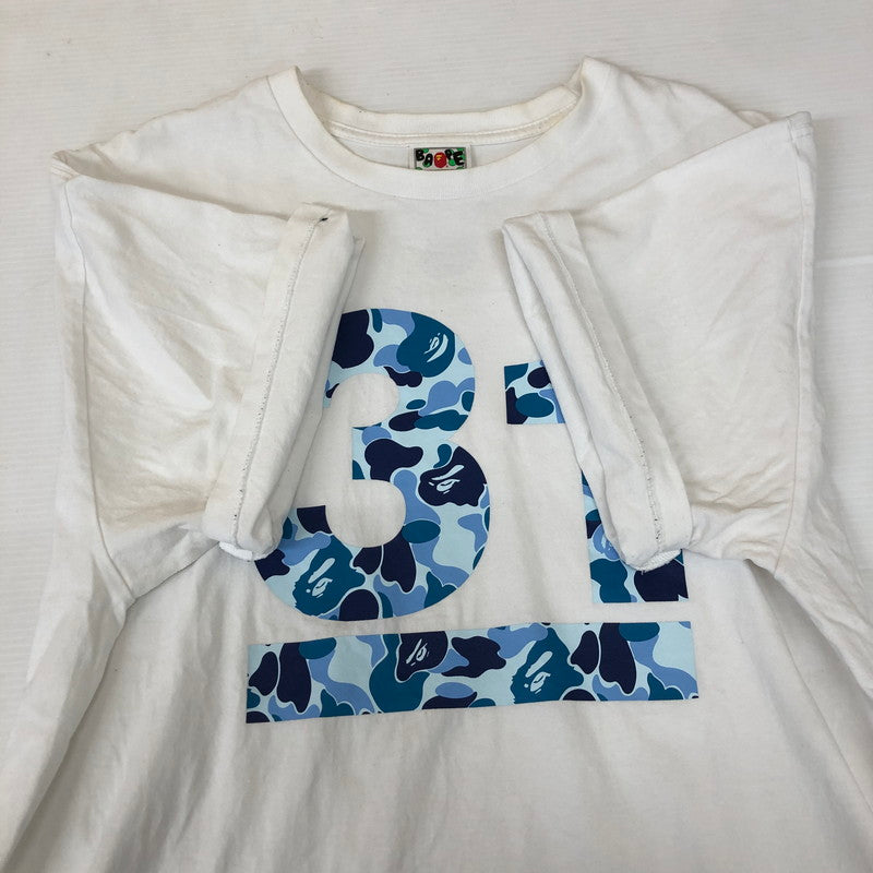 【中古品】【メンズ】 A BATHING APE アベイシングエイプ 31TH ANIVERSARY APE HEAD TEE 001TEK201016F 31周年記念 エイプヘッド Tシャツ 半袖 トップス 142-250213-kk-08-tei サイズ：2XL カラー：ホワイト 万代Net店