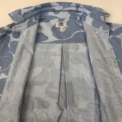 【中古品】【メンズ】 A BATHING APE アベイシングエイプ SOLID CAMO STRIPE RELAXED FIT SHIRT 001SHK801003M ソリッドカモ ストライプ リラックスフィットシャツ 長袖 トップス 142-250213-kk-04-tei サイズ：XL カラー：ライトブルー 万代Net店