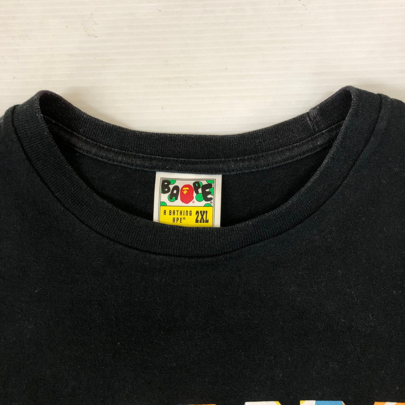 【中古品】【メンズ】 A BATHING APE アベイシングエイプ BAPE STORE JAPAN LIMITED NYC LOGO TEE 001TEK221063F ベイプストア ジャパン リミテッド NYCロゴ Tシャツ 札幌店限定モデル 半袖 トップス 142-250213-kk-15-tei サイズ：2XL カラー：ブラック 万代Net店