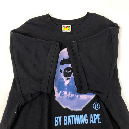 【中古品】【メンズ】 A BATHING APE アベイシングエイプ PAINTING RELAXED FIT GRAPHIC T-SHIRT 001TEK801305M ペインティング リラックスドフィット グラフィックTシャツ 半袖 トップス 142-250213-kk-16-tei サイズ：XL カラー：ブラック 万代Net店