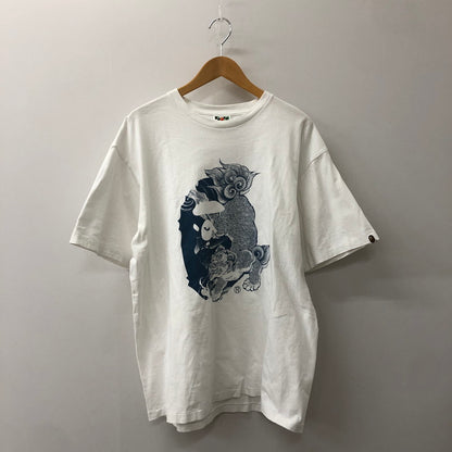 【中古品】【メンズ】 A BATHING APE アベイシングエイプ JAPANESE TATOO BIG APE HEAD T-SHIRT 001TEK801029M ジャパニーズ タトゥー ビッグ エイプヘッド Tシャツ 半袖 トップス 142-250213-kk-09-tei サイズ：2XL カラー：ホワイト 万代Net店