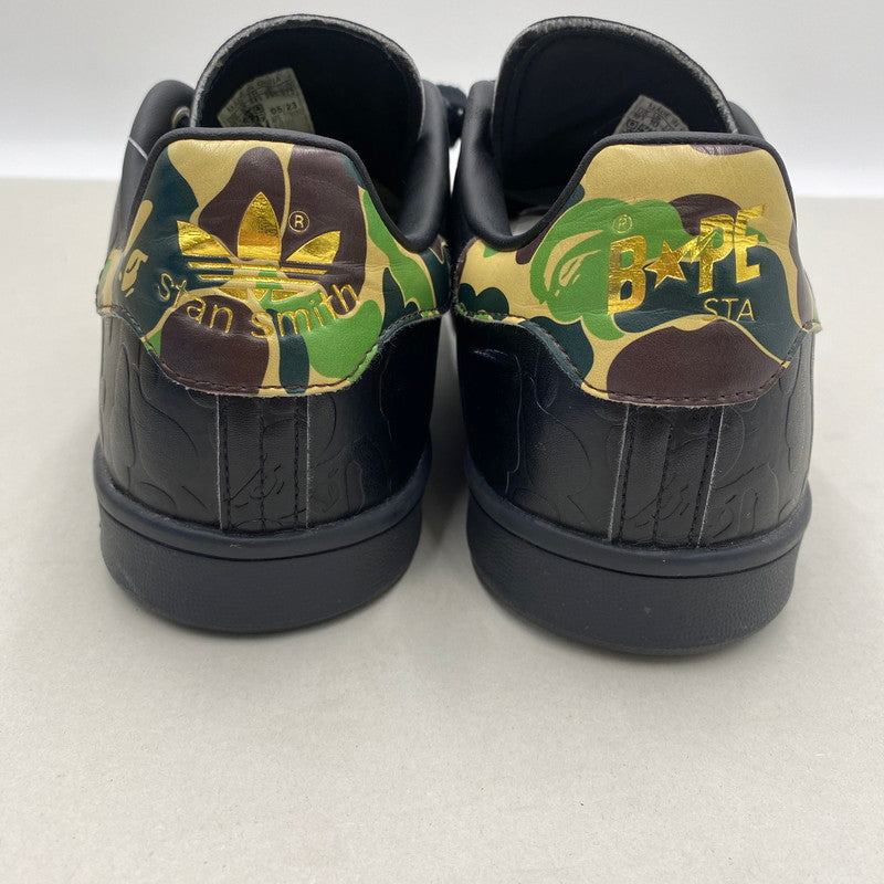 【中古品】【メンズ】 A BATHING APE × ADIDAS ア ベイシング エイプ × アディダス STAN SMITH スタンスミス IG1116 スニーカー 161-260505-nm-15-tei サイズ：28.5cm カラー：ブラック 万代Net店
