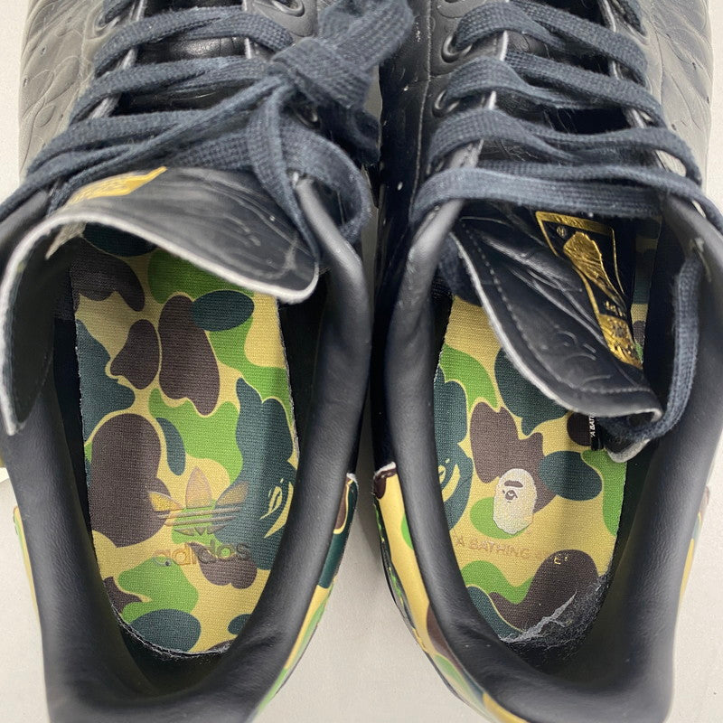 【中古品】【メンズ】 A BATHING APE × ADIDAS ア ベイシング エイプ × アディダス STAN SMITH スタンスミス IG1116 スニーカー 161-260505-nm-15-tei サイズ：28.5cm カラー：ブラック 万代Net店