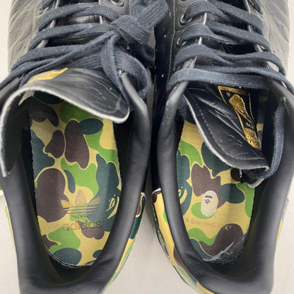 【中古品】【メンズ】 A BATHING APE × ADIDAS ア ベイシング エイプ × アディダス STAN SMITH スタンスミス IG1116 スニーカー 161-260505-nm-15-tei サイズ：28.5cm カラー：ブラック 万代Net店