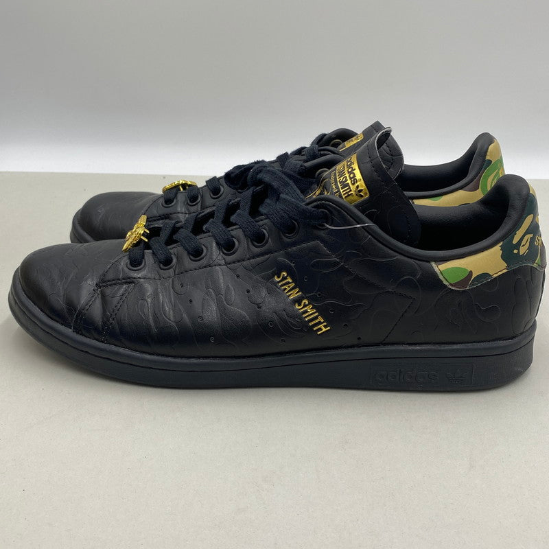 【中古品】【メンズ】 A BATHING APE × ADIDAS ア ベイシング エイプ × アディダス STAN SMITH スタンスミス IG1116 スニーカー 161-260505-nm-15-tei サイズ：28.5cm カラー：ブラック 万代Net店