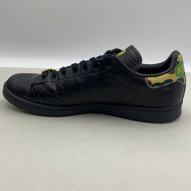 【中古品】【メンズ】 A BATHING APE × ADIDAS ア ベイシング エイプ × アディダス STAN SMITH スタンスミス IG1116 スニーカー 161-260505-nm-15-tei サイズ：28.5cm カラー：ブラック 万代Net店