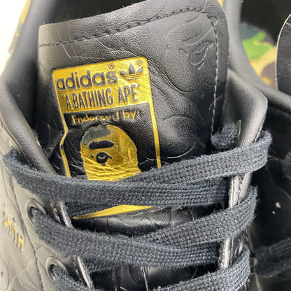 【中古品】【メンズ】 A BATHING APE × ADIDAS ア ベイシング エイプ × アディダス STAN SMITH スタンスミス IG1116 スニーカー 161-260505-nm-15-tei サイズ：28.5cm カラー：ブラック 万代Net店