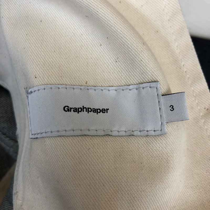 【中古美品】【メンズ】  GRAPHPAPER グラフペーパー 24AW SALVAGE DENIM BELTED PANTS GU243-40192RB サルベージ デニム ベルテッドパンツ ボトムス 151-250213-kk-01-tei サイズ：3 カラー：RIGID 万代Net店