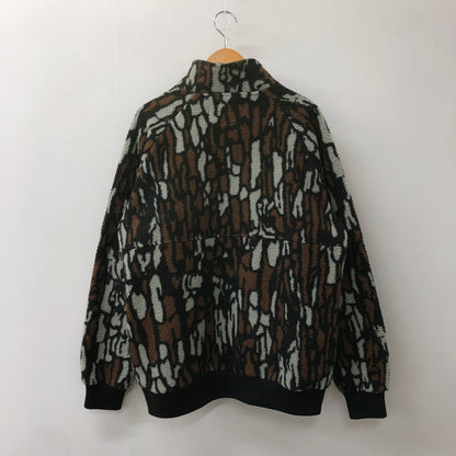 【中古品】【メンズ】 STUSSY ステューシー TREE BARK FLEECE JACKET 118341 ツリー バーク フリースジャケット アウター 142-250213-kk-20-tei サイズ：L カラー：BROWN×BLACK 万代Net店